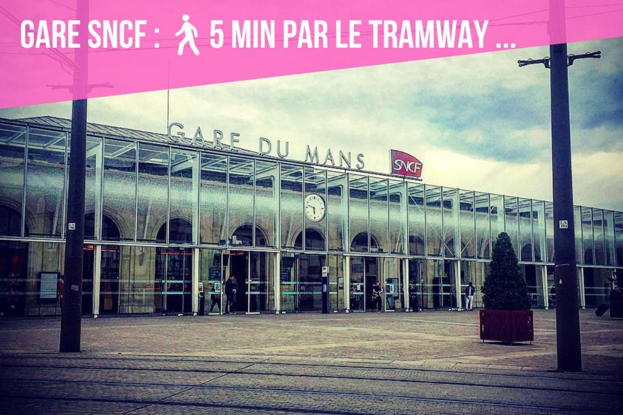 르망 Tramway 11 Jaures Cosy Proche Gare 아파트 외부 사진